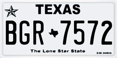 TX license plate BGR7572