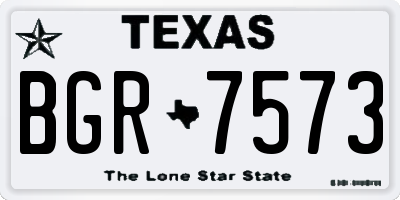 TX license plate BGR7573