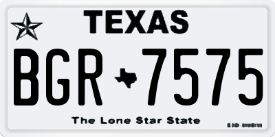 TX license plate BGR7575