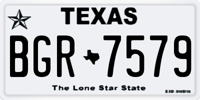 TX license plate BGR7579