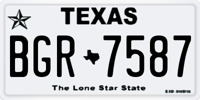 TX license plate BGR7587