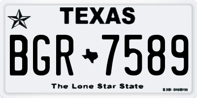 TX license plate BGR7589