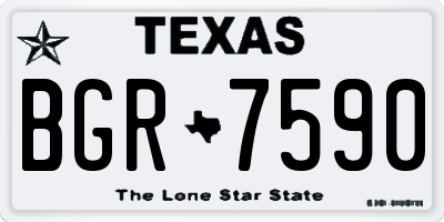 TX license plate BGR7590
