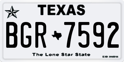 TX license plate BGR7592