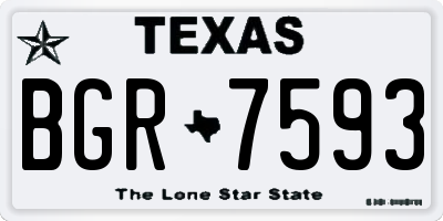 TX license plate BGR7593
