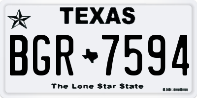 TX license plate BGR7594