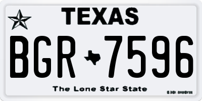 TX license plate BGR7596