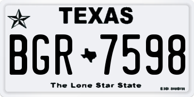 TX license plate BGR7598