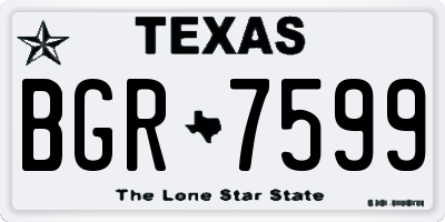 TX license plate BGR7599