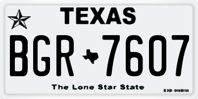 TX license plate BGR7607