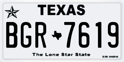 TX license plate BGR7619