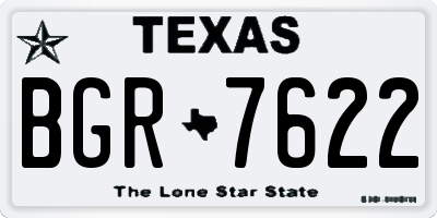TX license plate BGR7622