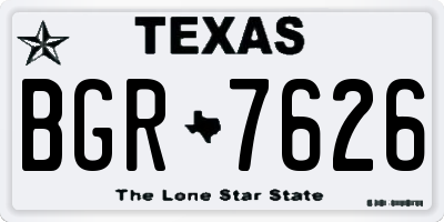 TX license plate BGR7626