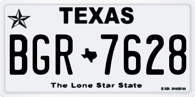 TX license plate BGR7628