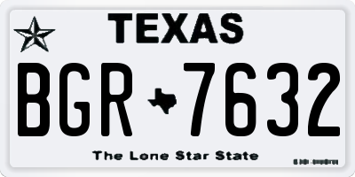 TX license plate BGR7632