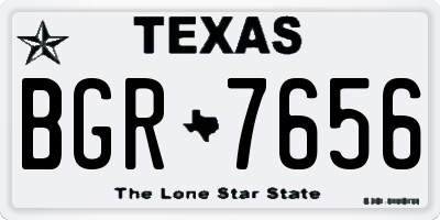 TX license plate BGR7656