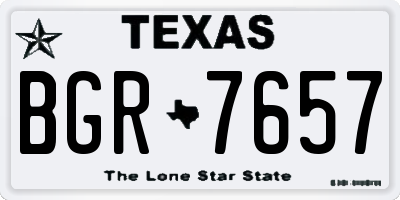 TX license plate BGR7657