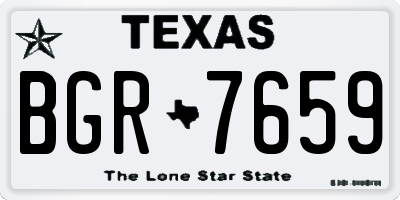 TX license plate BGR7659