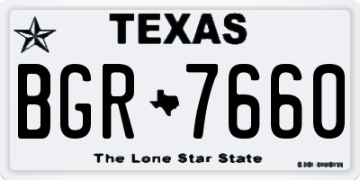 TX license plate BGR7660