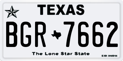 TX license plate BGR7662