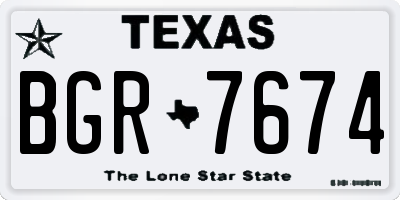 TX license plate BGR7674