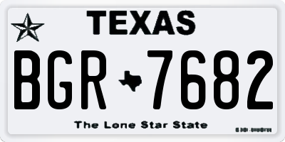 TX license plate BGR7682