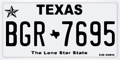 TX license plate BGR7695