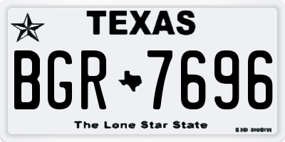 TX license plate BGR7696