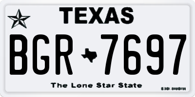 TX license plate BGR7697