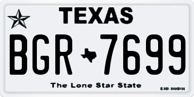 TX license plate BGR7699