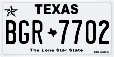 TX license plate BGR7702