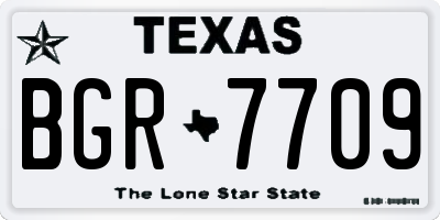 TX license plate BGR7709