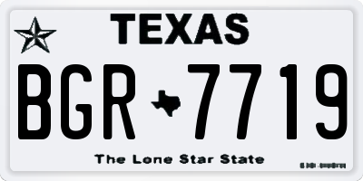 TX license plate BGR7719