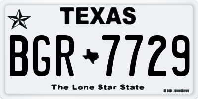 TX license plate BGR7729