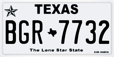 TX license plate BGR7732