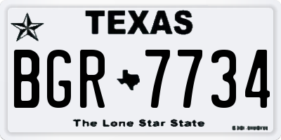 TX license plate BGR7734