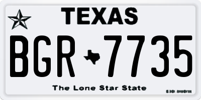 TX license plate BGR7735