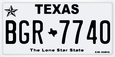 TX license plate BGR7740