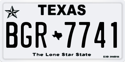 TX license plate BGR7741