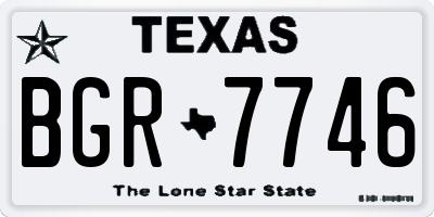 TX license plate BGR7746