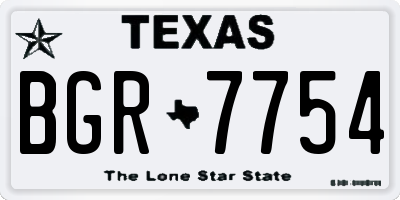 TX license plate BGR7754