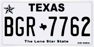 TX license plate BGR7762