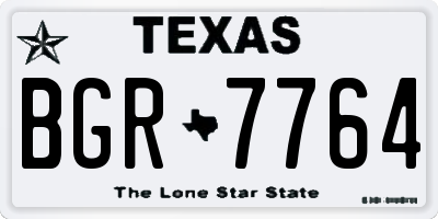 TX license plate BGR7764