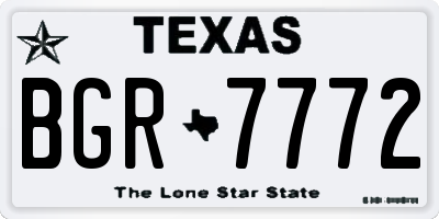 TX license plate BGR7772
