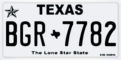 TX license plate BGR7782