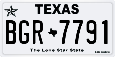 TX license plate BGR7791