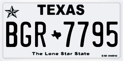 TX license plate BGR7795