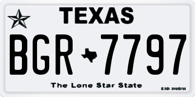TX license plate BGR7797