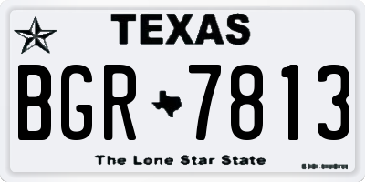 TX license plate BGR7813
