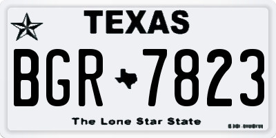 TX license plate BGR7823